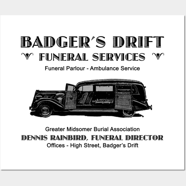 Badger's Drift Funeral Services Wall Art by Vandalay Industries
